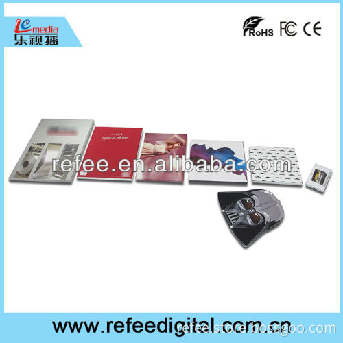 2014 advertising lcd Digital video card with fashion custom design